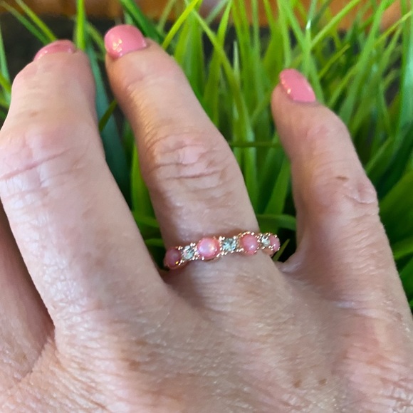 Pink Fire Opal Ring - Picture 2 of 3